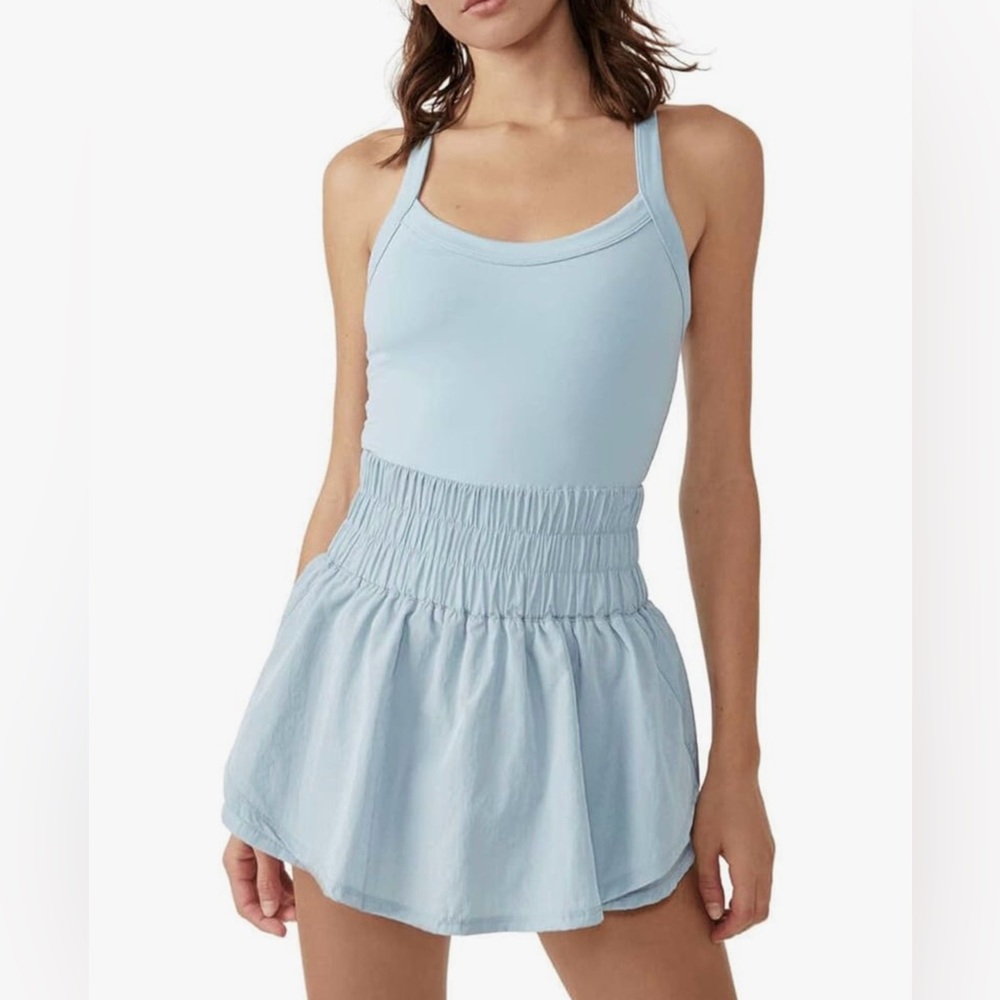 Blue athletic romper